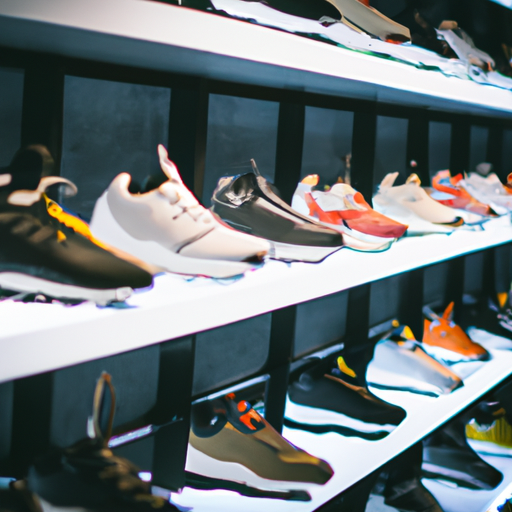 תמונה של מבחר נעלי ריצה בחנות